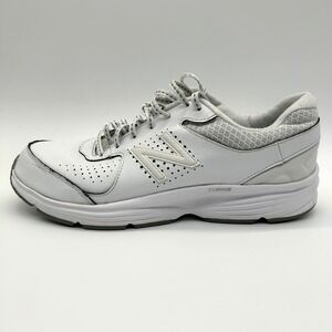 New Balance 411v2 Shoes Womens 9D White Leather Walking Sneakers WW411WT2